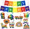 Gay Pride Day Supplies-Love is Love Hanging Swirls Decoration,Happy Pride Day Banner for LGBTQ Month Ceiling Decoration